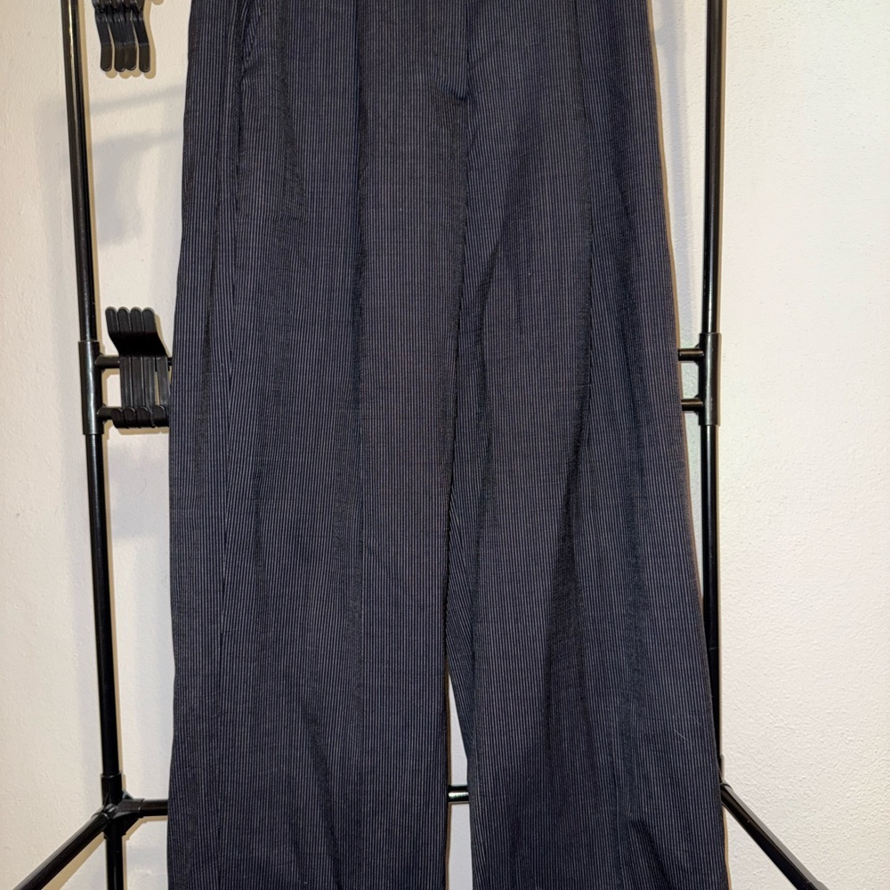 VTG Giorgio Armani Navy | Silk & Wool | Pinstriped Pants - Picture 3 of 13
